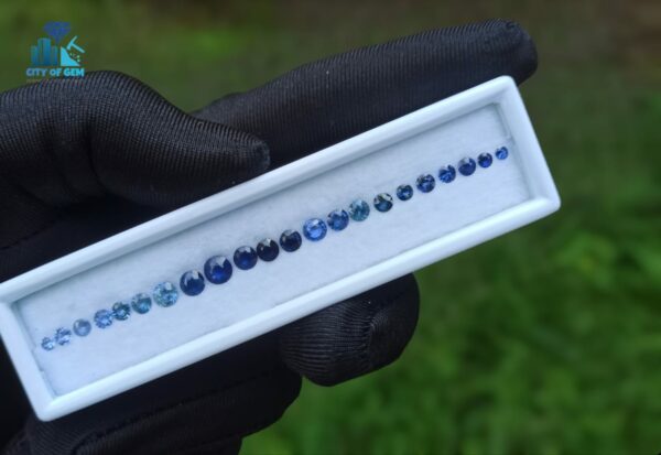 Blue Sapphire Round Collection With Various Shades Of Blue Color Ranges