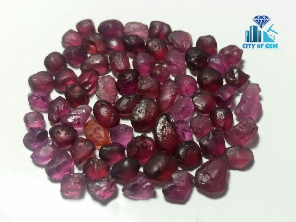 8_Facet Grade Natural Pink and Red Garnet Alluvial Rough Collection from Elahera Mining