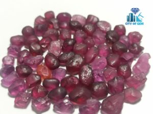8_Facet Grade Natural Pink and Red Garnet Alluvial Rough Collection from Elahera Mining