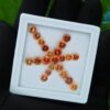 Natural Orange Garnet & Zircon Faceted Round Shape Collection