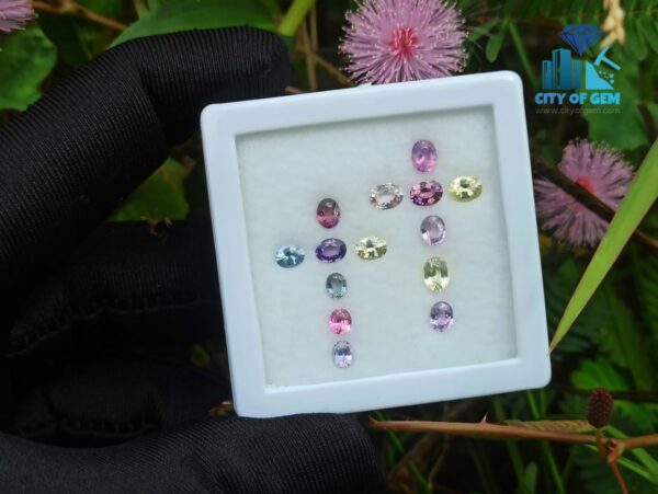 Ceylon Natural Sapphire Faceted Stone Cross Design Collection