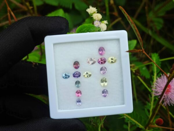 Ceylon Natural Sapphire Faceted Stone Cross Design Collection