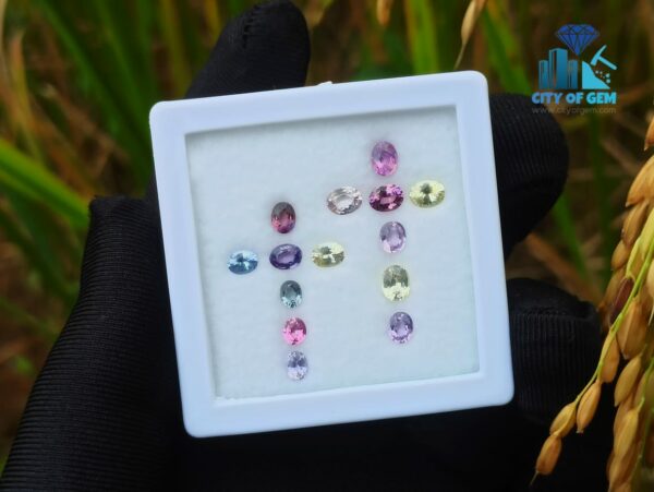 Ceylon Natural Sapphire Faceted Stone Cross Design Collection