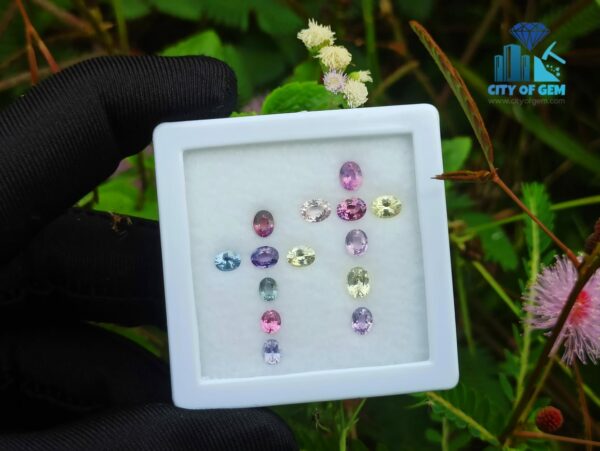 Ceylon Natural Sapphire Faceted Stone Cross Design Collection