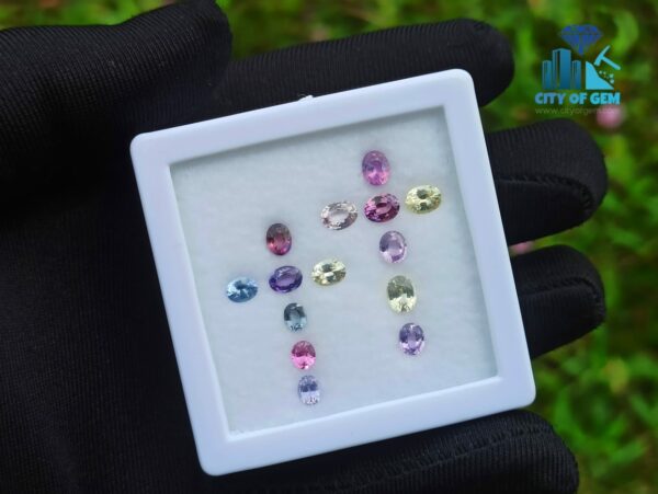 Ceylon Natural Sapphire Faceted Stone Cross Design Collection