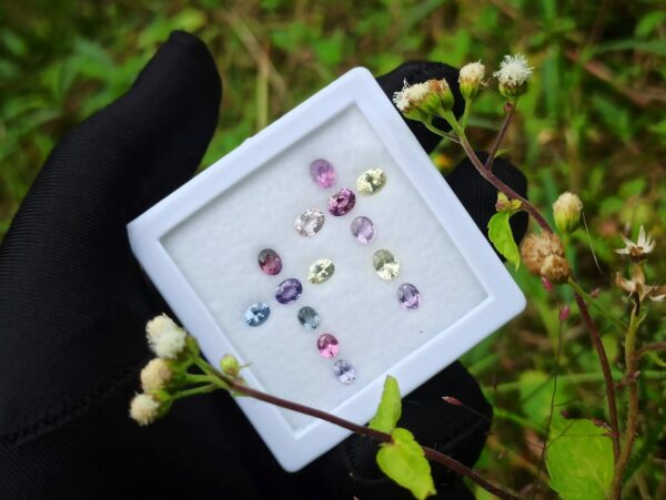 Ceylon Natural Sapphire Faceted Stone Cross Design Collection