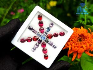 Ceylon Natural Blue Sapphire, Spinel And Garnet Faceted Stone Collection