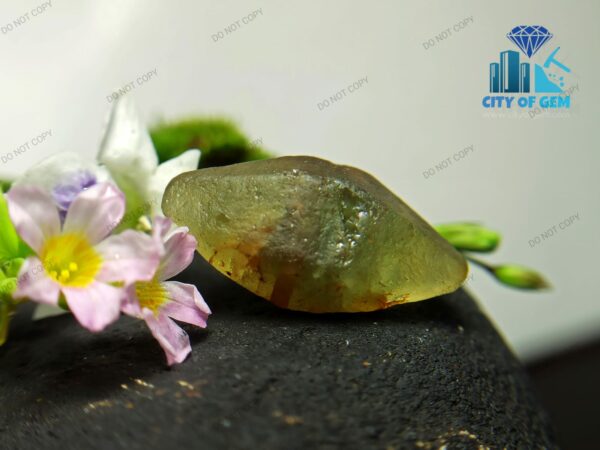 Rare Natural Green Sapphire Doubly Terminated Crystal From Ceylon