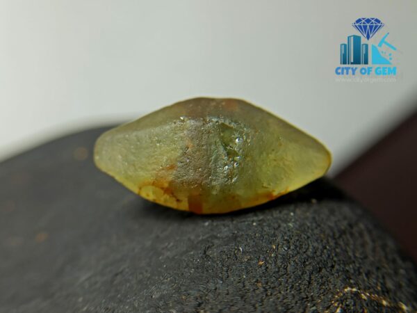 Rare Natural Green Sapphire Doubly Terminated Crystal From Ceylon