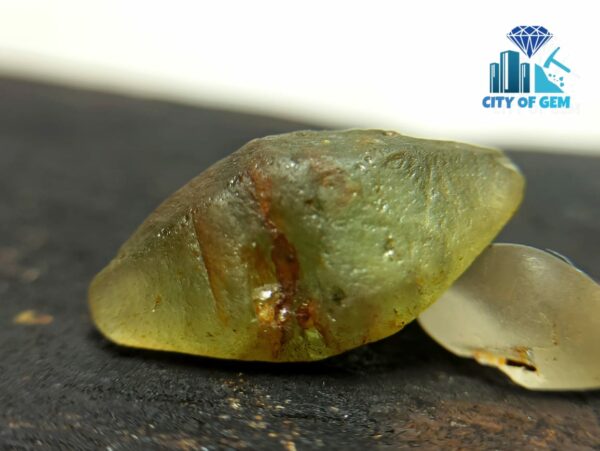 Rare Natural Green Sapphire Doubly Terminated Crystal From Ceylon