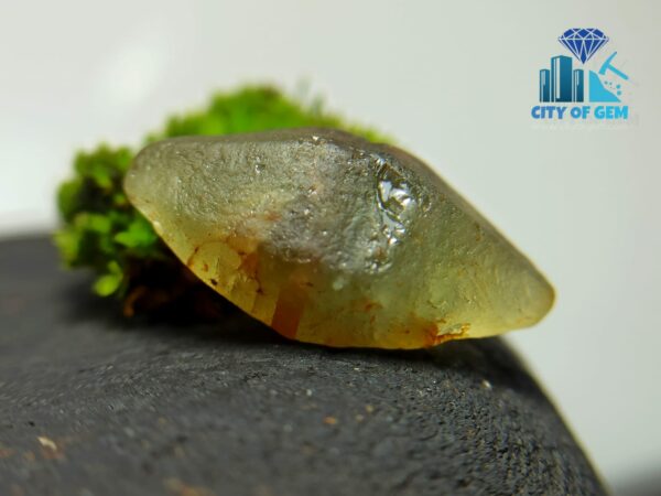 Rare Natural Green Sapphire Doubly Terminated Crystal From Ceylon