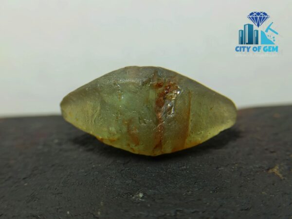 Rare Natural Green Sapphire Doubly Terminated Crystal From Ceylon