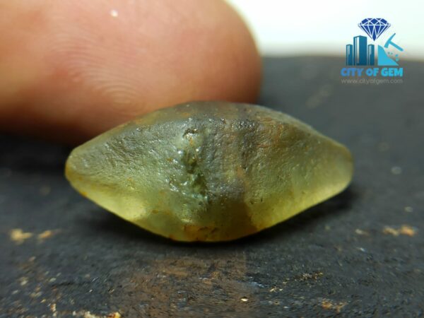 Rare Natural Green Sapphire Doubly Terminated Crystal From Ceylon