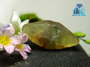 Rare Natural Green Sapphire Doubly Terminated Crystal From Ceylon