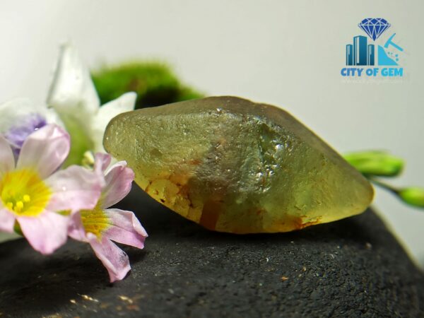 Rare Natural Green Sapphire Doubly Terminated Crystal From Ceylon