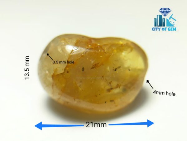 Ancient Natural Sapphire Large Mukkaru Bead From A Place Where Mukkaru Poeple Lived In Sri Lanka