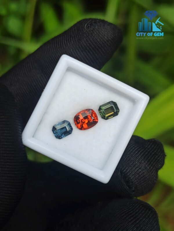 Natural Orange Garnet, Kornerupine & Spinel Faceted Gemstones For Jewelry Design