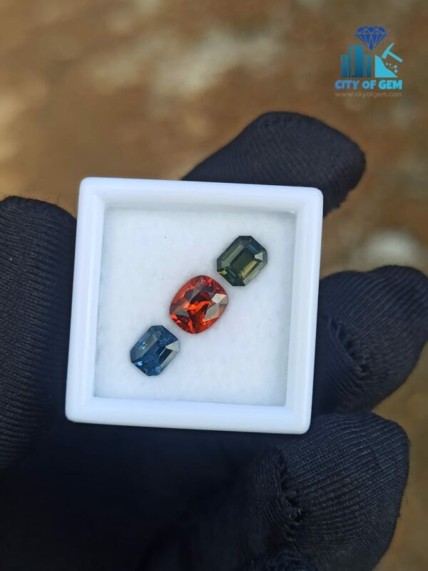 Natural Orange Garnet, Kornerupine & Spinel Faceted Gemstones For Jewelry Design