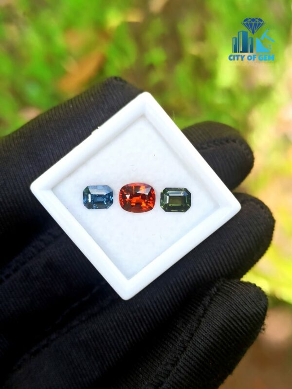Natural Orange Garnet, Kornerupine & Spinel Faceted Gemstones For Jewelry Design