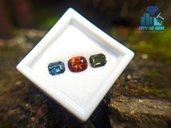 Natural Orange Garnet, Kornerupine & Spinel Faceted Gemstones For Jewelry Design
