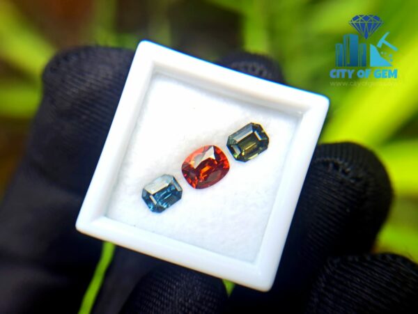 Natural Orange Garnet, Kornerupine & Spinel Faceted Gemstones For Jewelry Design