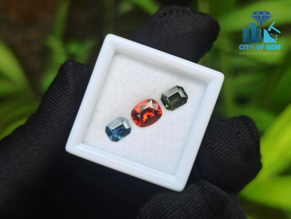 Natural Orange Garnet, Kornerupine & Spinel Faceted Gemstones For Jewelry Design