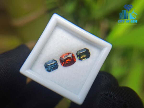 Natural Orange Garnet, Kornerupine & Spinel Faceted Gemstones For Jewelry Design