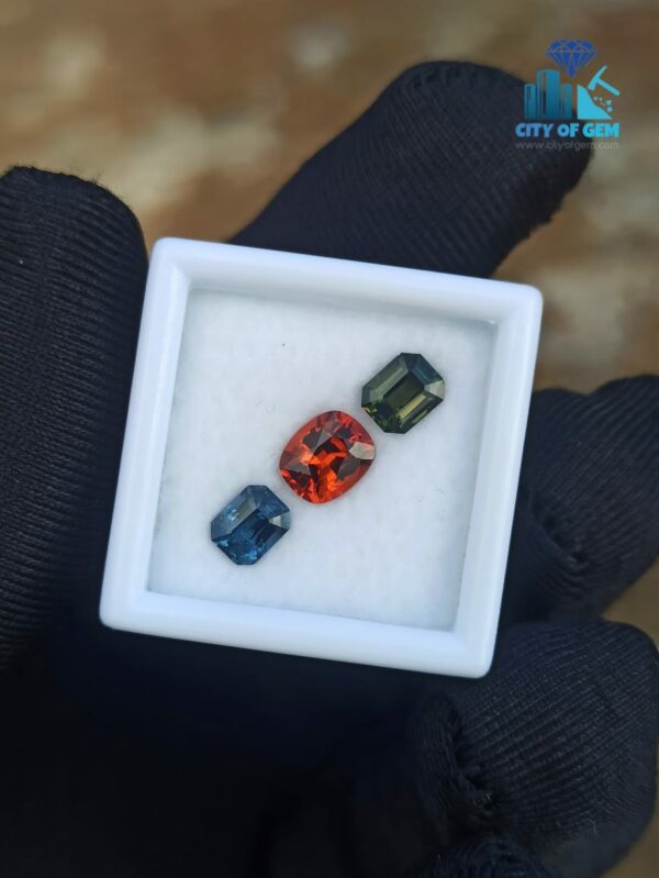 Natural Orange Garnet, Kornerupine & Spinel Faceted Gemstones For Jewelry Design