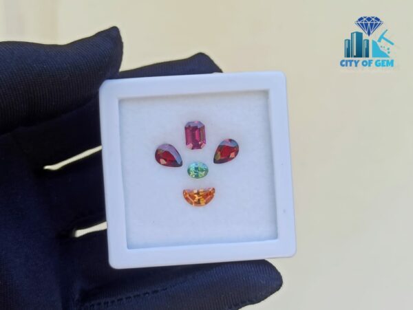Natural Orange, Red Garnet & Zircon Gemstones For Jewelry Design