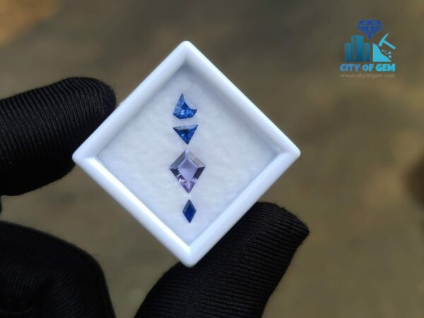 Ceylon Violet sapphire & Blue Sapphires Gemstones