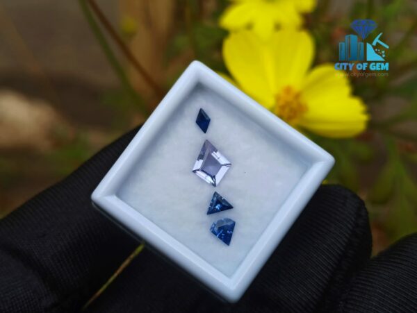 Ceylon Violet sapphire & Blue Sapphires Gemstones