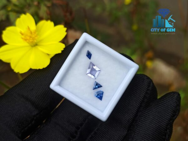 Ceylon Violet sapphire & Blue Sapphires Gemstones