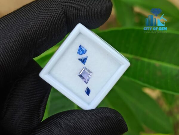 Ceylon Violet sapphire & Blue Sapphires Gemstones