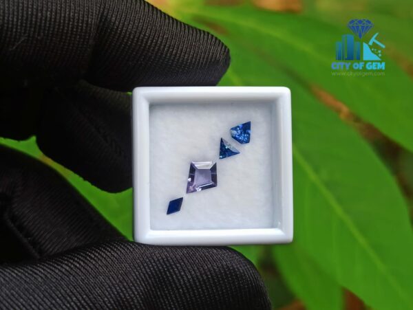 Ceylon Violet sapphire & Blue Sapphires Gemstones