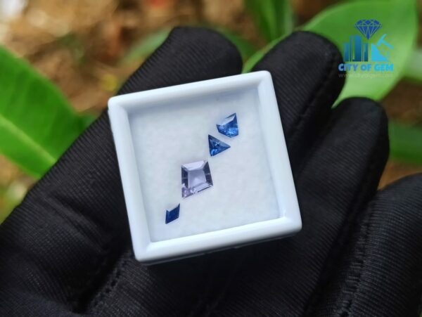 Ceylon Violet sapphire & Blue Sapphires Gemstones