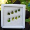 Natural Green Zircon Trilliant & Pear Shape Collection For Jewelry Design