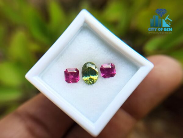 Rhodolite Garnet & Green Zircon For Jewelry Design - city of gem ratnapura (1)