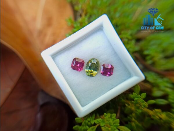 Rhodolite Garnet & Green Zircon For Jewelry Design - city of gem ratnapura (1)