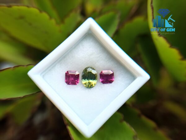 Rhodolite Garnet & Green Zircon For Jewelry Design - city of gem ratnapura (1)