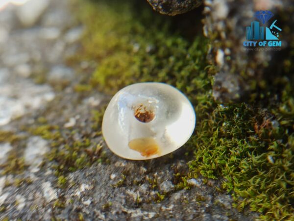 Ancient Natural White Sapphire Mukkaru Bead From A Place Where Mukkaru Poeple Lived In Sri Lanka