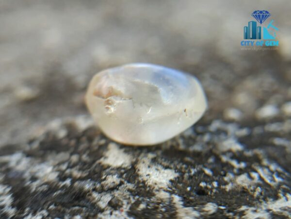 Ancient Natural White Sapphire Mukkaru Bead From A Place Where Mukkaru Poeple Lived In Sri Lanka