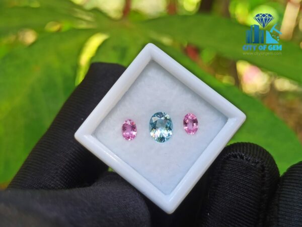 Natural Aquamarine & Pink Sapphire Gemstones For Jewelry Design