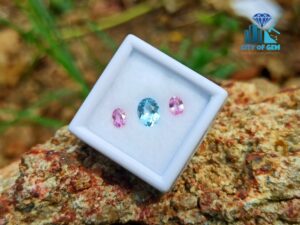 Natural Aquamarine & Pink Sapphire Gemstones For Jewelry Design