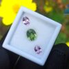 Ceylon Natural Green Zircon & Pink Sapphires Gemstones For Jewelry Design