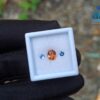 Natural Orange Zircon & Blue Sapphire Round Gemstones For Jewelry Design