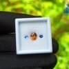 Natural Orange Zircon & Blue Sapphire Round Gemstones For Jewelry Design