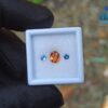 Natural Orange Zircon & Blue Sapphire Round Gemstones For Jewelry Design