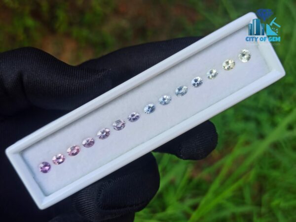 Ceylon Natural Pink To Yellow Color Range Sapphire Collection For Jewelry Design
