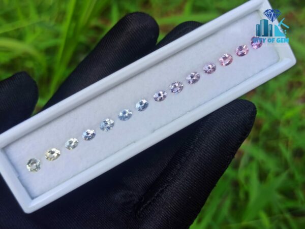 Ceylon Natural Pink To Yellow Color Range Sapphire Collection For Jewelry Design