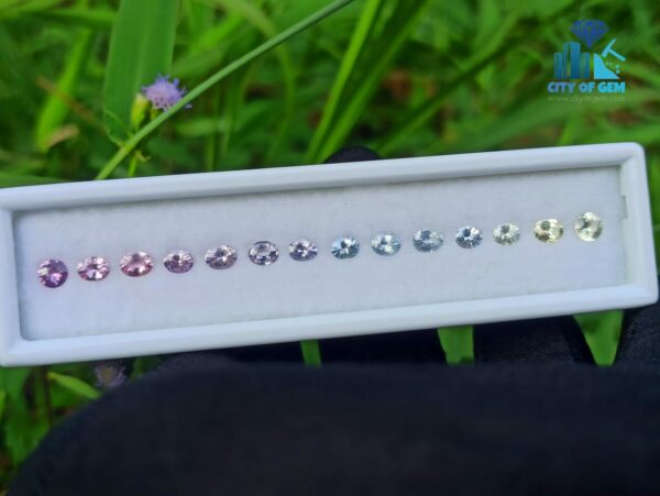 Ceylon Natural Pink To Yellow Color Range Sapphire Collection For Jewelry Design